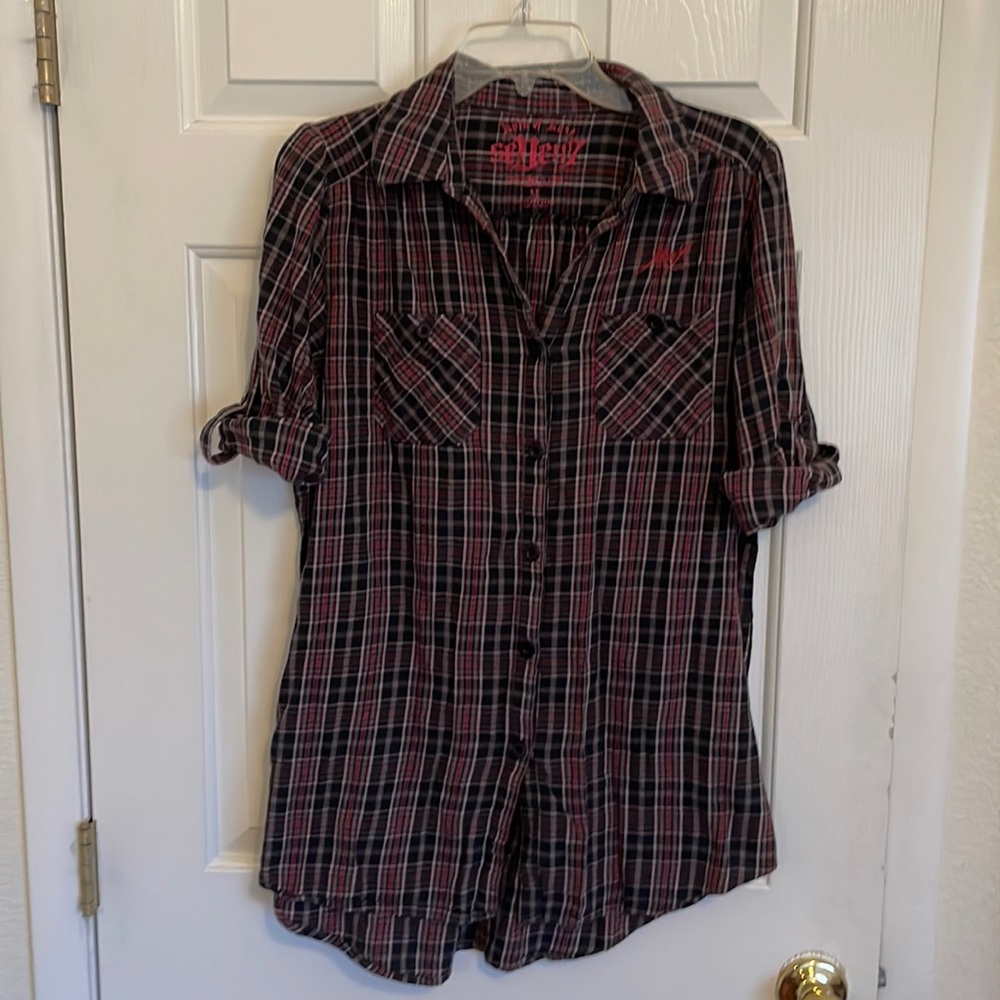 Seven jeans plaid shirt